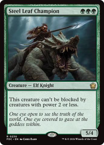 Steel Leaf Champion [Foundations Commander]
