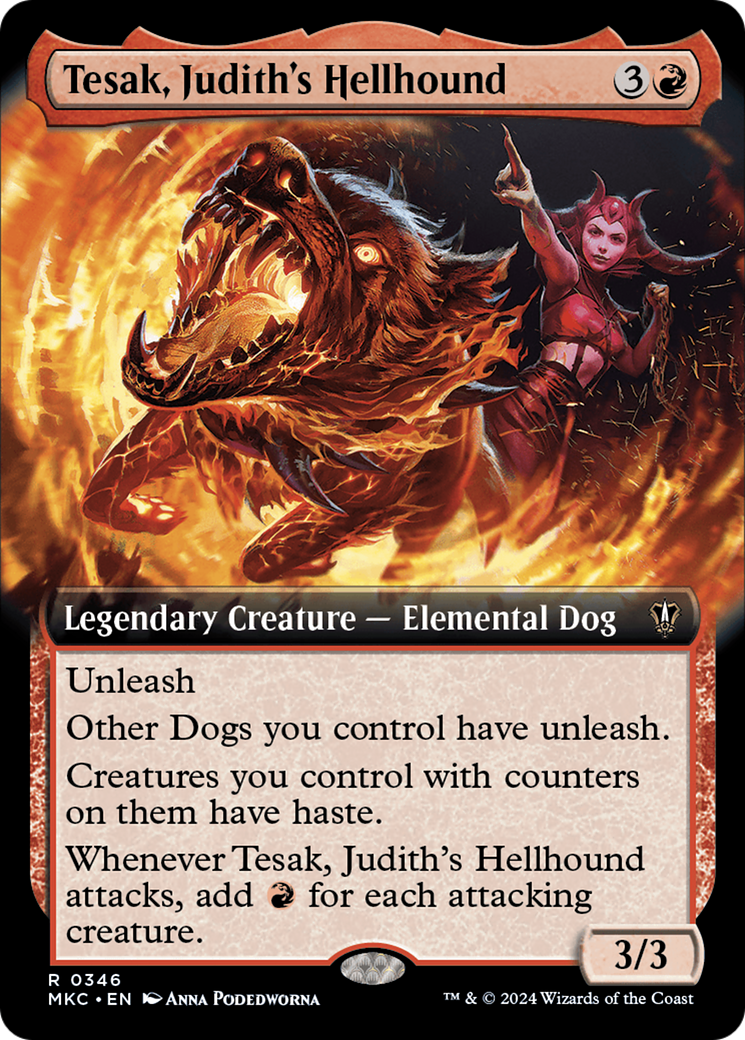 Tesak, Judith's Hellhound (Extended Art) [Murders at Karlov Manor Commander] | Pandora's Boox