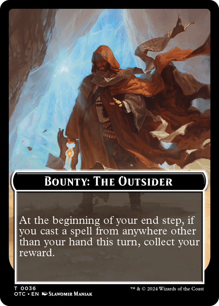 Bounty: The Outsider // Bounty Rules Double-Sided Token [Outlaws of Thunder Junction Commander Tokens] | Pandora's Boox