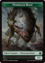 Spider // Phyrexian Beast Double-Sided Token [Foundations Commander Tokens]