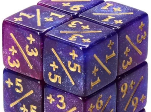 +1/+1 to +6/+6 counter dice for MTG | Pandora's Boox
