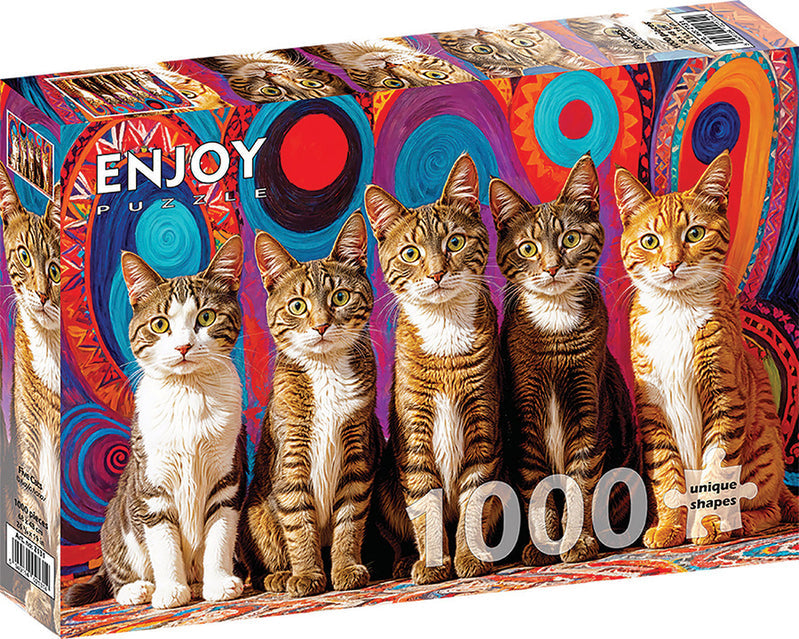 Five Cats: 1000 Piece