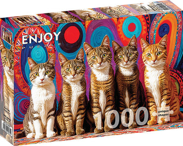 Five Cats: 1000 Piece