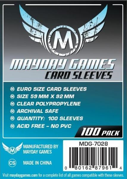 Mayday Games Euro Card Sleeves 59mm X 92mm (100 pack)