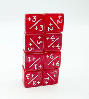 Counter dice for MTG (+/+) Pearl Red