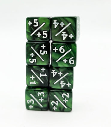 Counter dice for MTG (+/+) Pearl Green