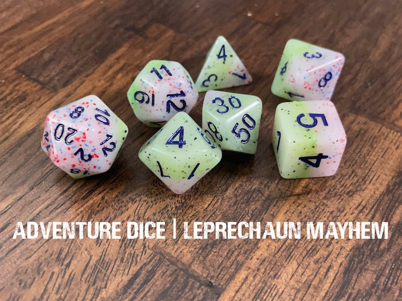 Adventure Dice 7pc Leprechaun Mayhem