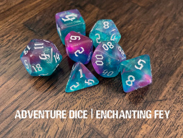 Adventure Dice Polyhedral 7pc Set: Enchanting Fey