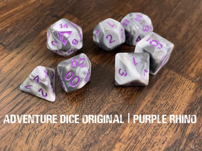 Adventure Dice: Purple Rhino | Pandora's Boox