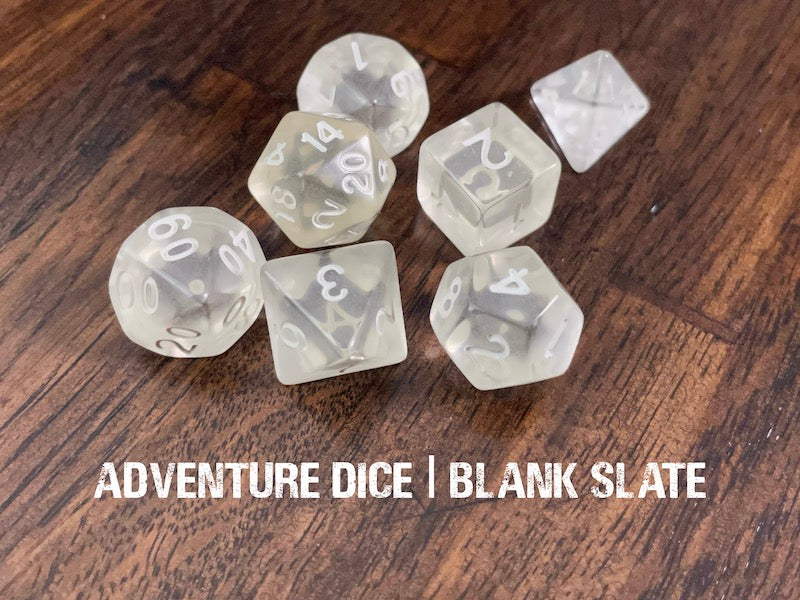 Adventure Dice 7pc Blank Slate
