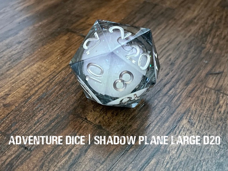 Adventure Dice D20 Liquid Core Shadow Plane