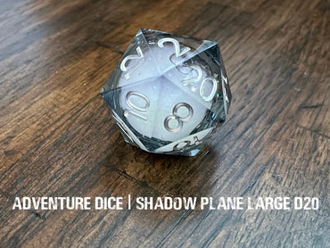 Adventure Dice D20 Liquid Core Shadow Plane
