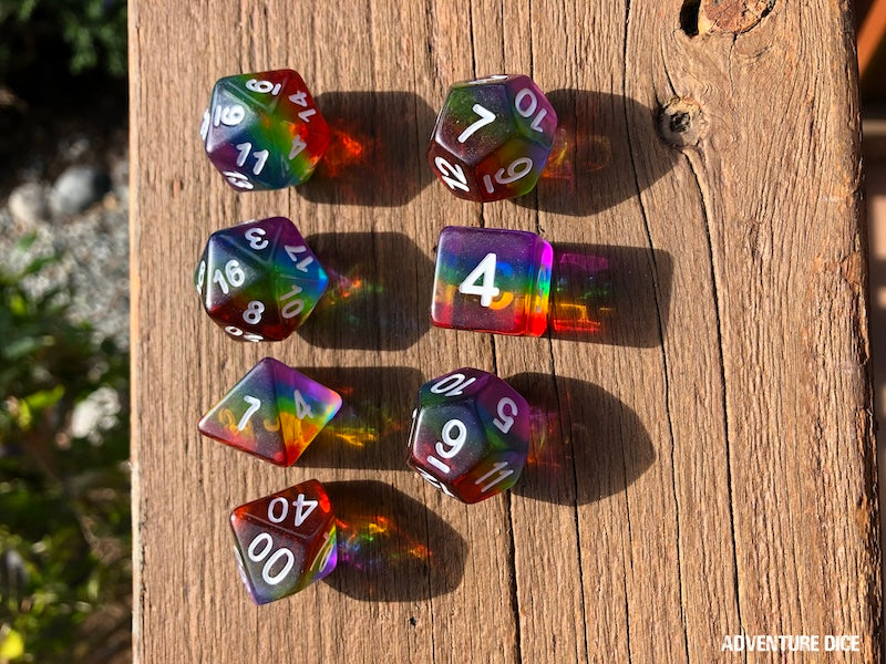 Adventure Dice 7pc Over The Rainbow