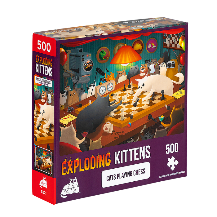 Exploding Kittens, Exploding Kittens 500 Piece Jigsaw Puzzle | Pandora's Boox