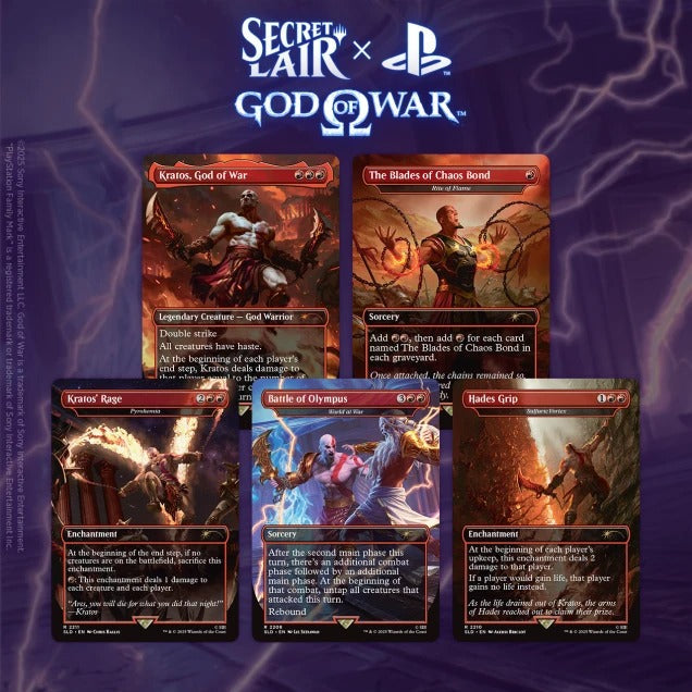 Secret Lair X Series : Playstation, God of War, Greek (one per customer)