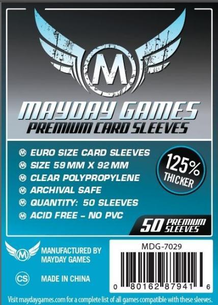 Mayday Games Euro Card Premium Sleeves 59mm X 92mm (100 pack)