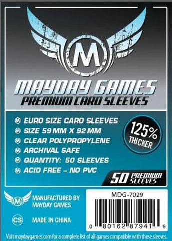 Mayday Games Euro Card Premium Sleeves 59mm X 92mm (100 pack)