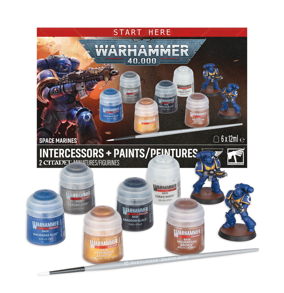 Warhammer 40K Space Marines Intercessors Paint Set (July 25)