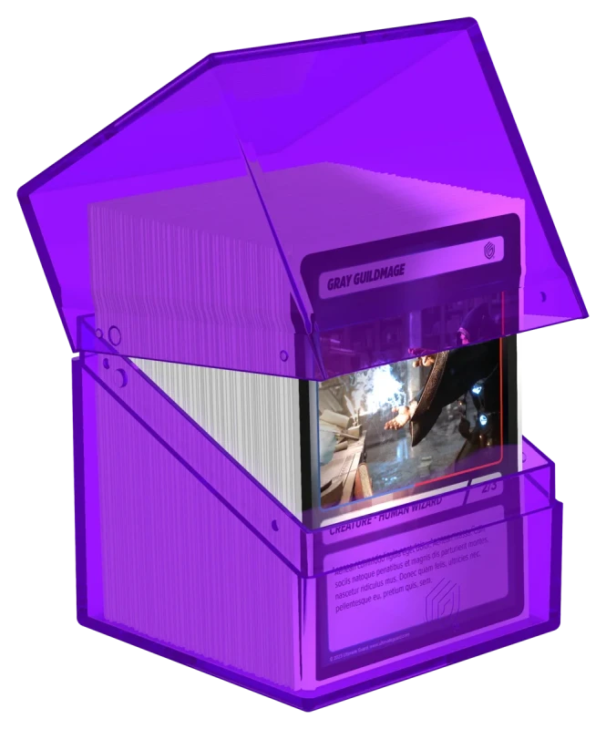 Boulder (100+) Deck Box Clear Amethyst