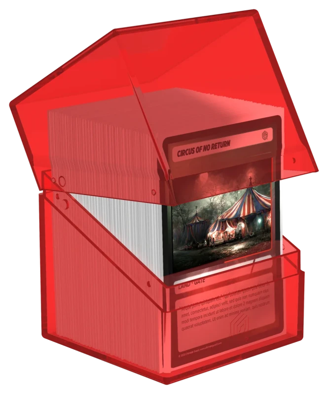 Boulder (100+) Deck Box Clear Ruby