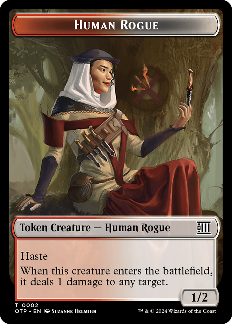 Human Rogue Token [Outlaws of Thunder Junction: Breaking News Tokens] | Pandora's Boox