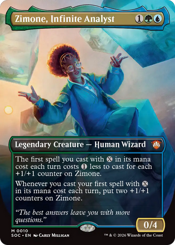 Zimone, Infinite Analyst (Borderless) [Secrets of Strixhaven Commander]