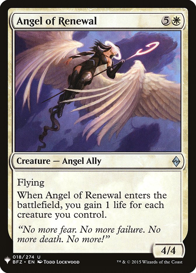 Angel of Renewal [Mystery Booster] | Pandora's Boox