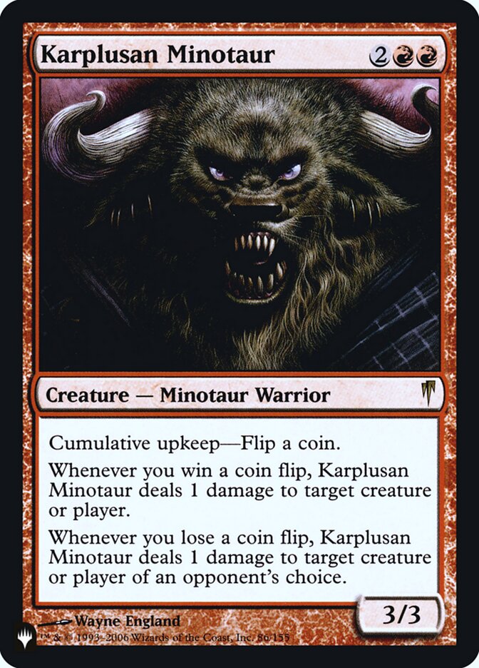 Karplusan Minotaur [Secret Lair: Heads I Win, Tails You Lose] | Pandora's Boox