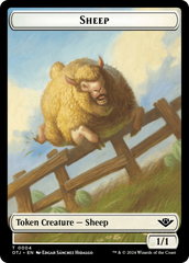 Treasure // Sheep Double-Sided Token [Outlaws of Thunder Junction Tokens] | Pandora's Boox