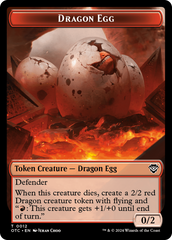 Dragon Egg // Dragon Double-Sided Token [Outlaws of Thunder Junction Commander Tokens] | Pandora's Boox
