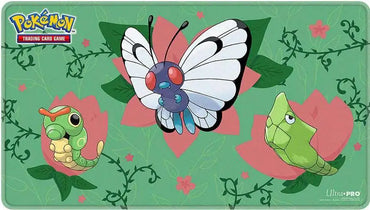 UP PLAYMAT Pokémon CATERPIE EVOLUTIONS STITCHED