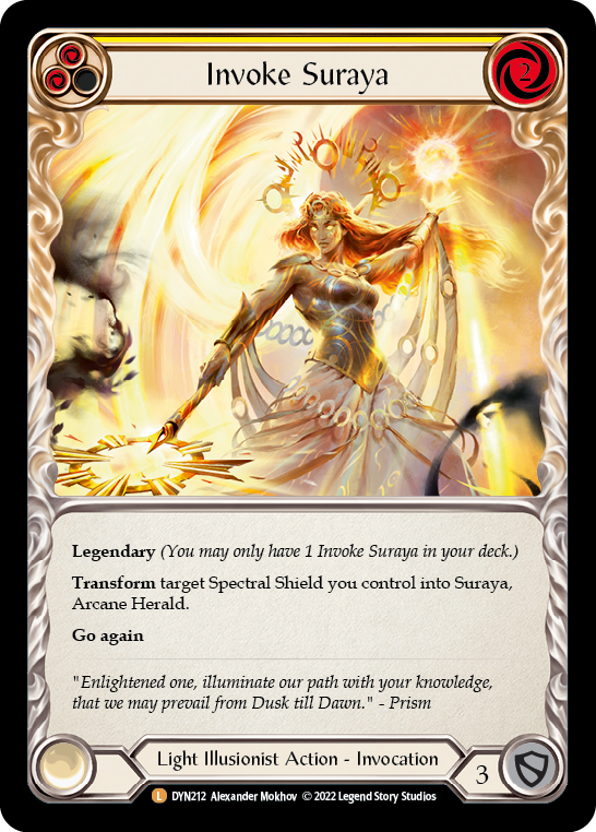 Invoke Suraya // Suraya, Archangel of Knowledge [DYN212] (Dynasty)  Cold Foil | Pandora's Boox