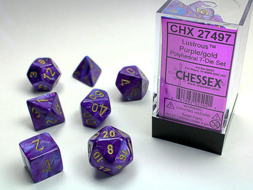 Chessex Dice (7pc) Phantom Teal/Gold Chx27497
