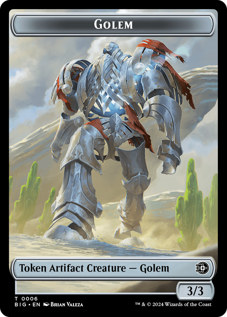 Golem // Plot Double-Sided Token [Outlaws of Thunder Junction: The Big Score Tokens] | Pandora's Boox