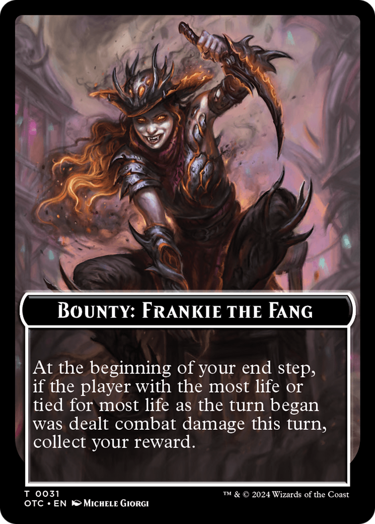 Bounty: Frankie the Fang // Bounty Rules Double-Sided Token [Outlaws of Thunder Junction Commander Tokens] | Pandora's Boox
