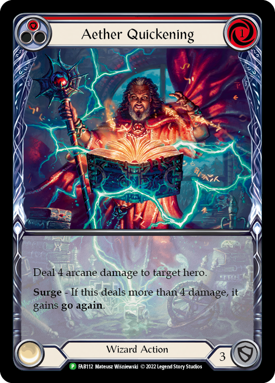 Aether Quickening (Red) [FAB112] (Promo)  Rainbow Foil | Pandora's Boox