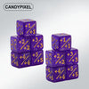 MTG counter d6 Dice 12mm Purple Glitter