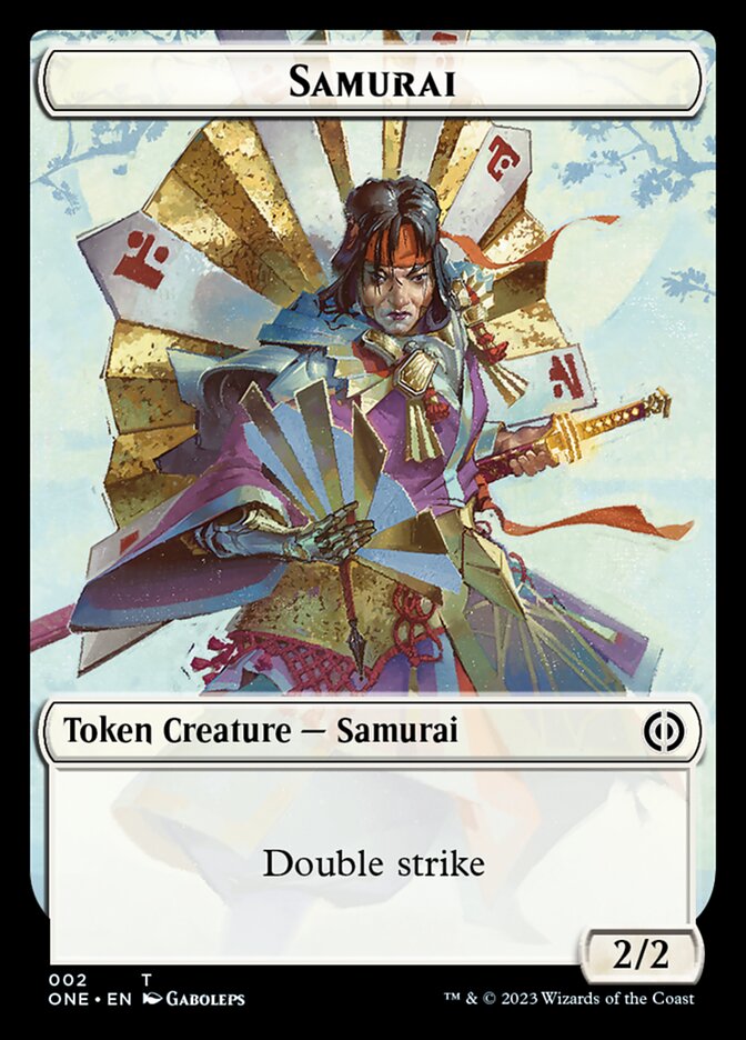 Rebel // Samurai Double-Sided Token [Phyrexia: All Will Be One Tokens] | Pandora's Boox