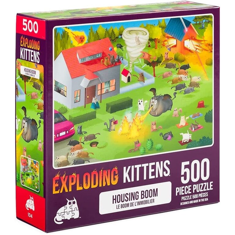 Exploding Kittens, Housing Boom 500 Piece Jigsaw Puzzle | Pandora's Boox