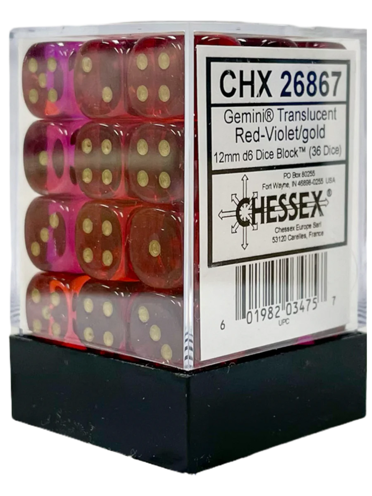 Chx26687 Gemini Translucent Red-Violet/Gold
