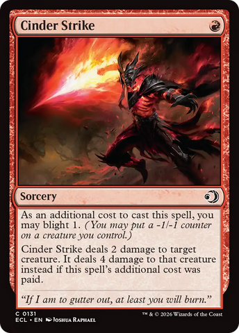 Cinder Strike [Lorwyn Eclipsed]