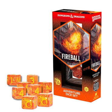 D&D Adventure Dice Set: Fireball