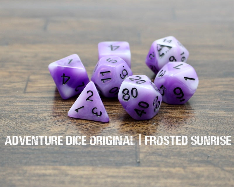 Adventure Dice Polyhedral 7pc Set: Frosted Sunrise