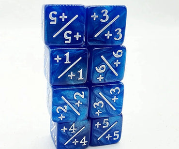 Counter dice for MTG (+/+) Pearl Blue