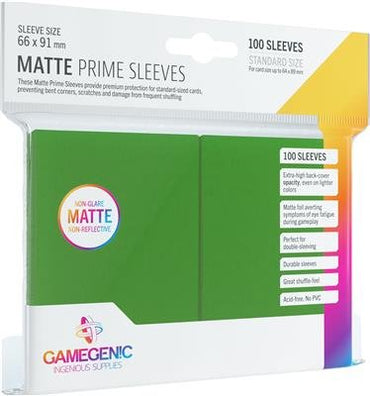 Gamegenic Prime Sleeves Green (100 pk)