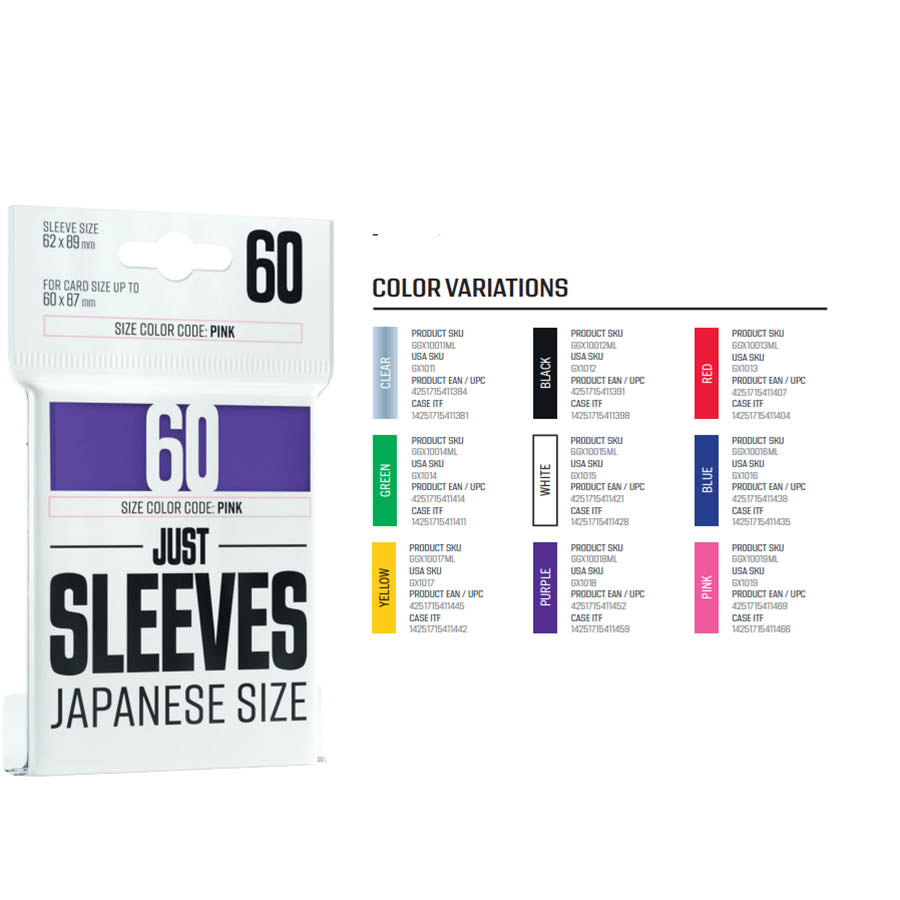 Gamegenic Japanese Sleeves Various Colours