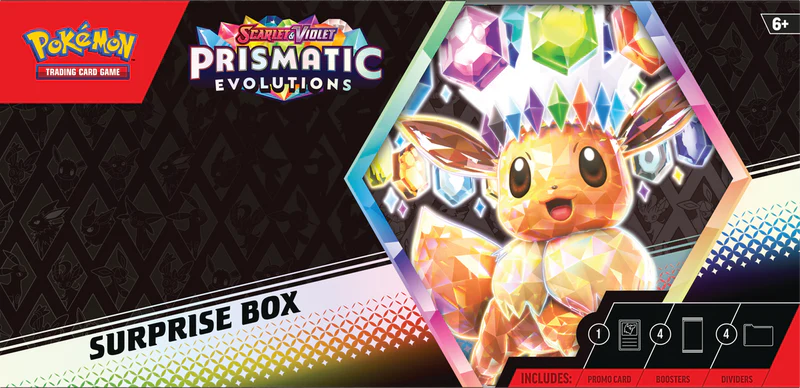 Pokemon Prismatic Evolutions Suprise Box (No Online Orders) 1 per person.