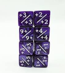 Counter dice for MTG (+/+) Pearl Purple