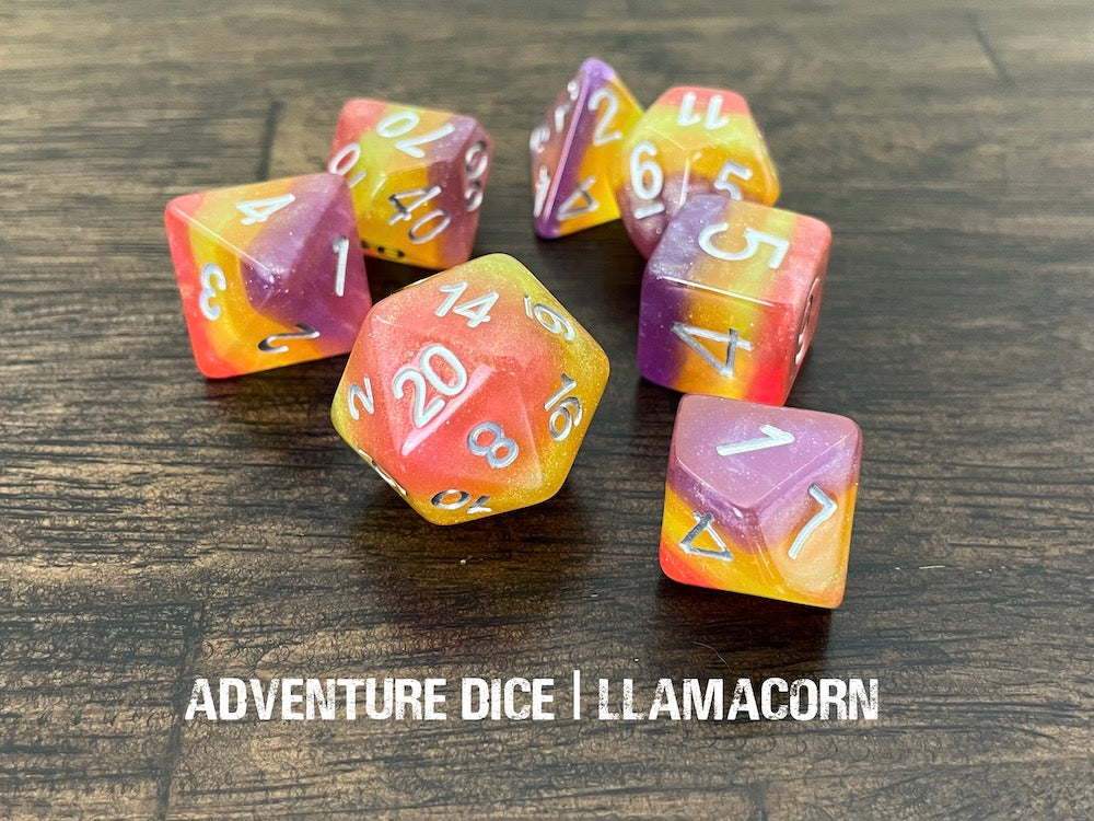 Adventure Dice 7pc Llamacorn
