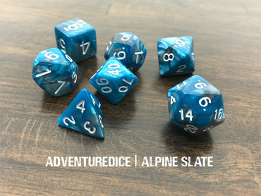 Adventure Dice Polyhedral 7pc Set: Alpine Slate